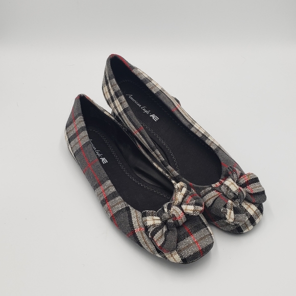 tartan flats shoes